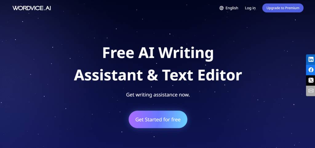 Wordvice AI App Homepage