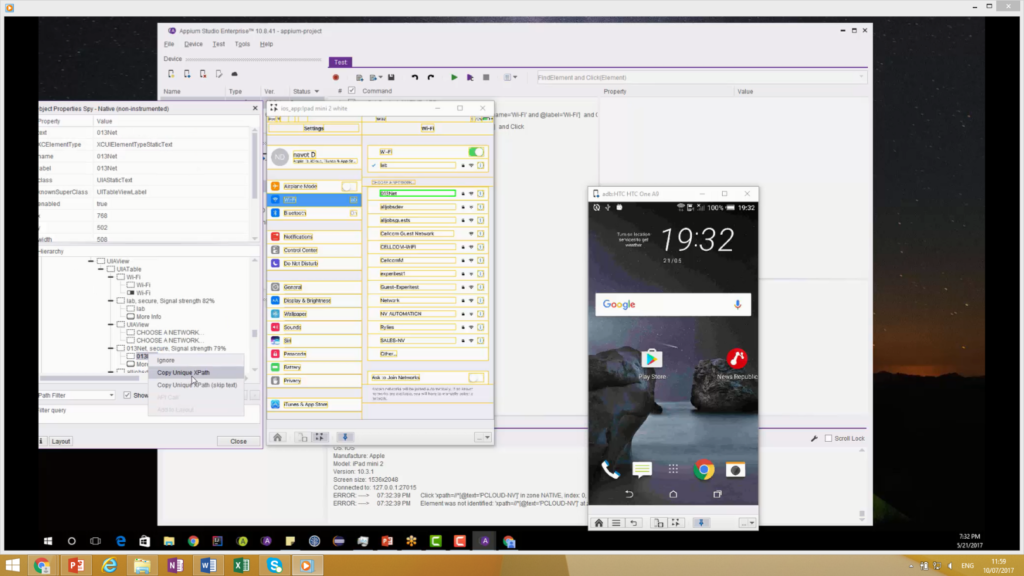 appium ai app testing outside the app