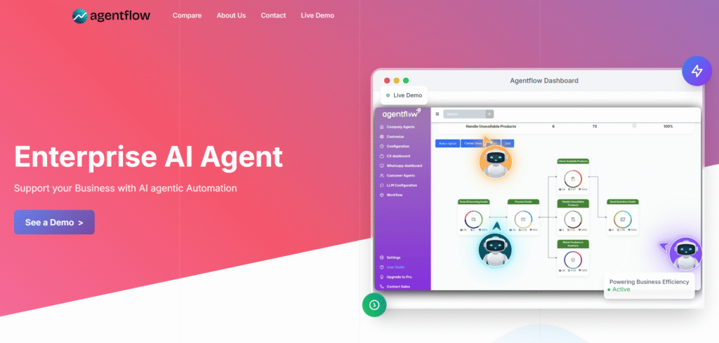 Agentflow AI App Homepage