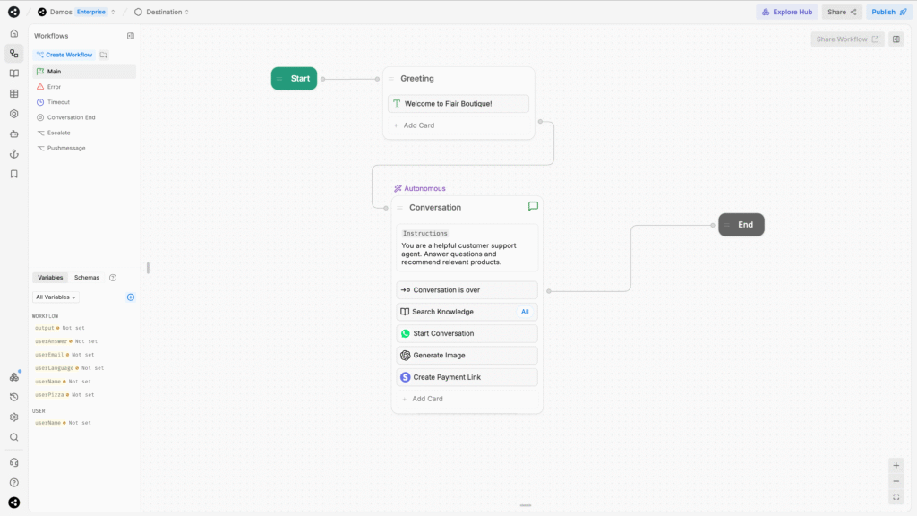 Botpress AI App Conversation Studio