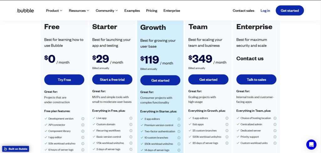 Bubble-AI-app-Pricing