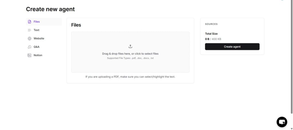 Chatbase-AI-App-New-Agent-Creation