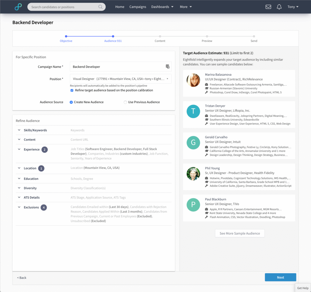 Eightfold AI app talent experience