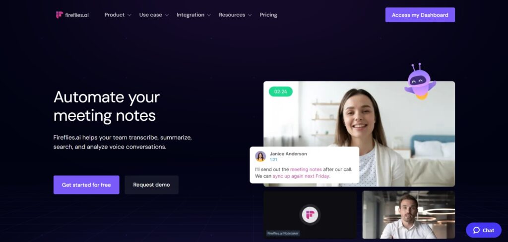 Fireflies-AI-App-Homepage