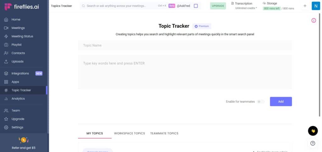Fireflies-AI-App-Topic-Tracker