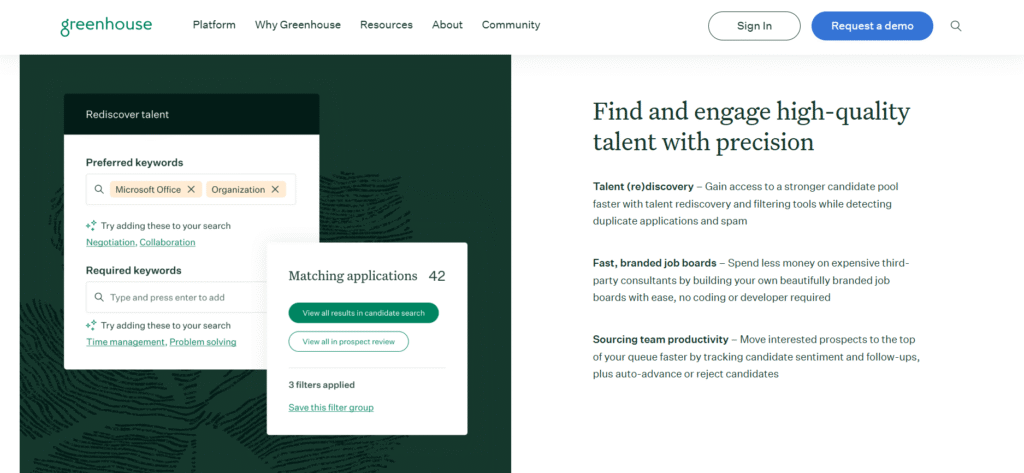 Greenhouse AI app AI recruiting