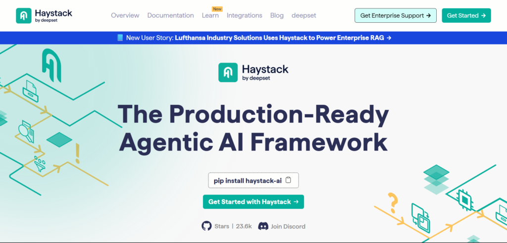 Haystack AI App homepage
