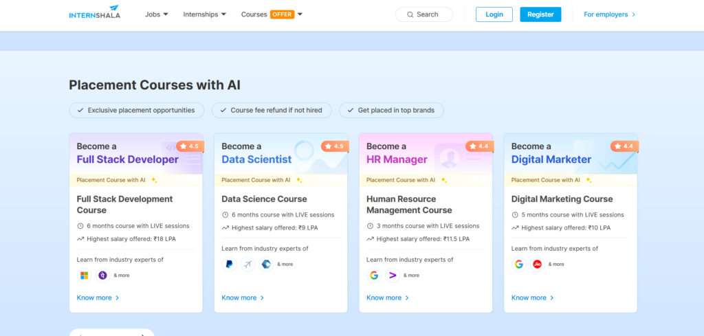 Internshala AI App Courses