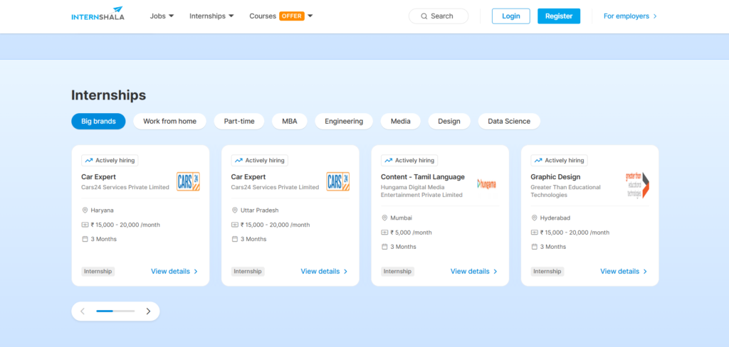 Internshala AI App Internships