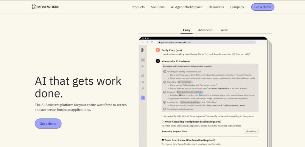 Move works Ai App Homepage