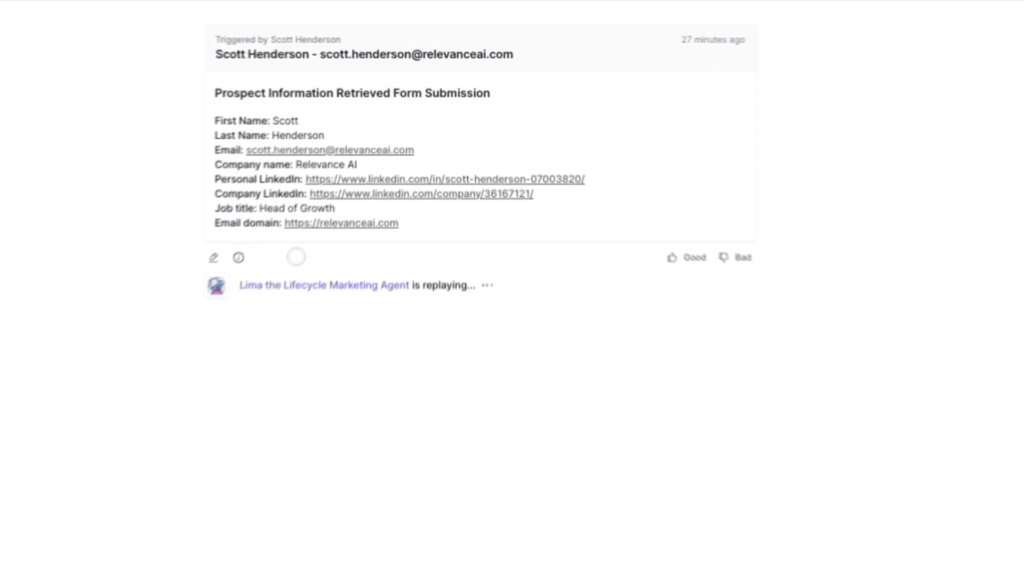 Relevance AI App Trigger