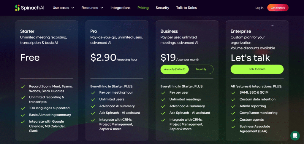 Spinach-AI-app-pricing