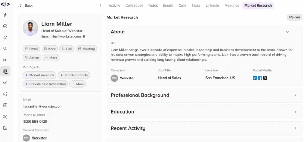 SuperAGI AI App Native CRM