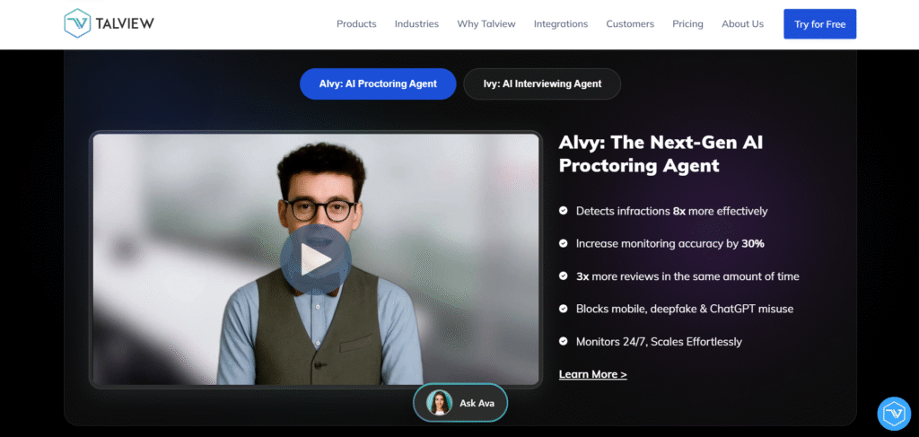 Talview AI App Proctoring Agent