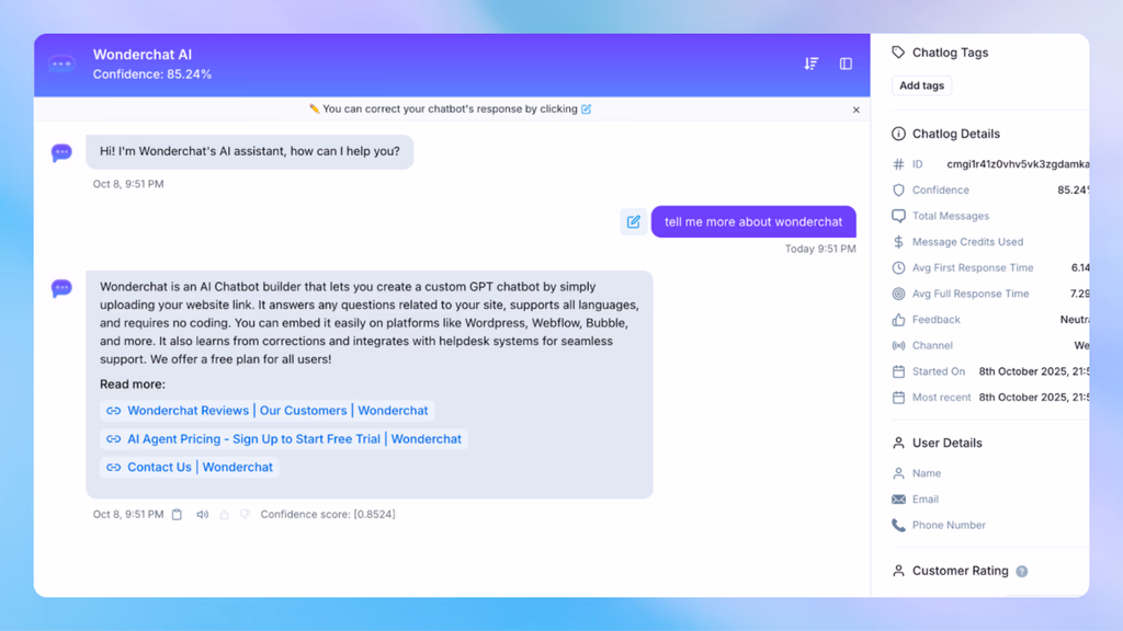 Wonderchat ai app enterprise grade accuracy
