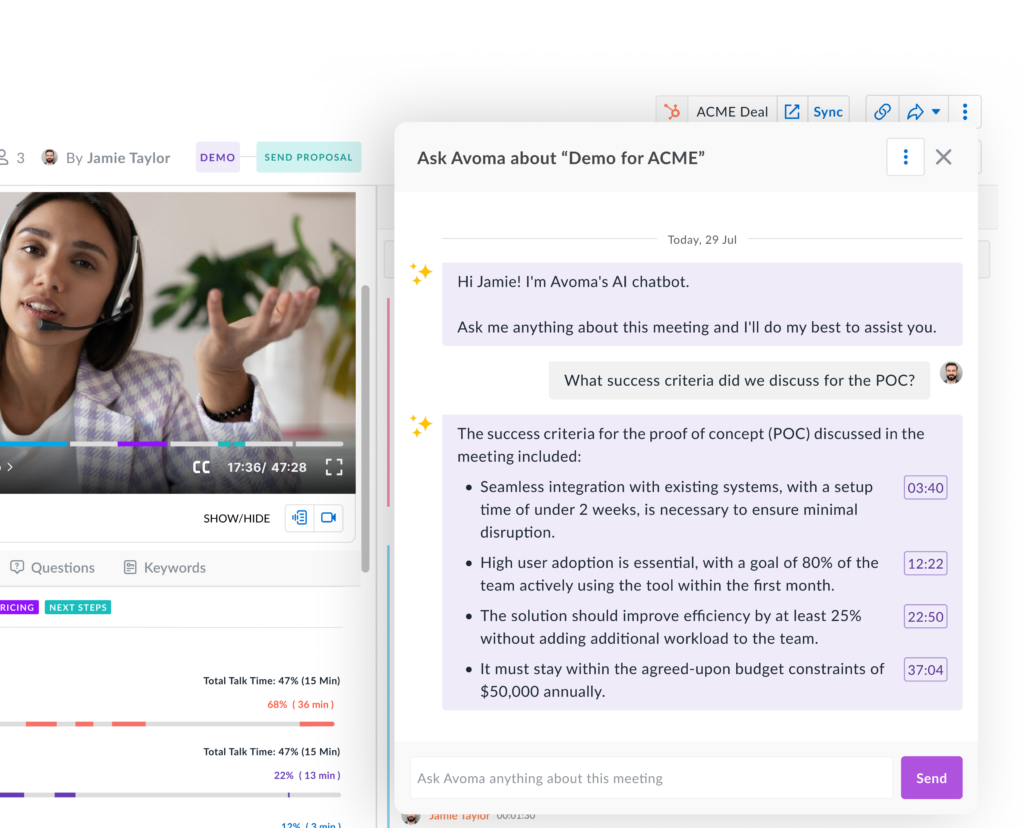 avoma ai app Ask-Avoma