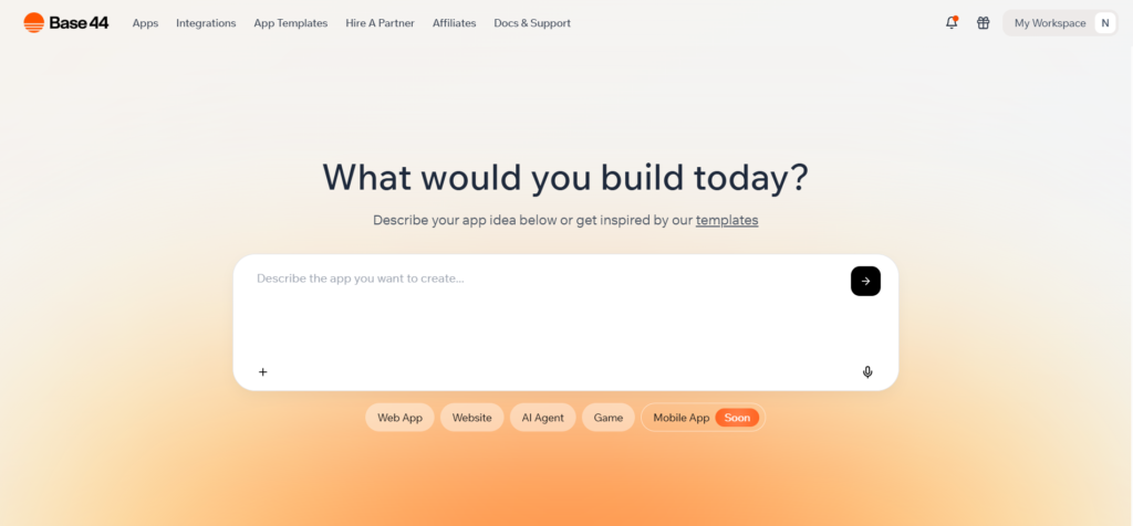 base44 ai app dasgboard