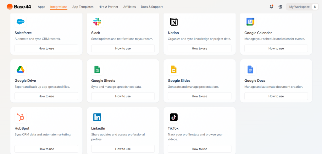 base44 ai app integrations
