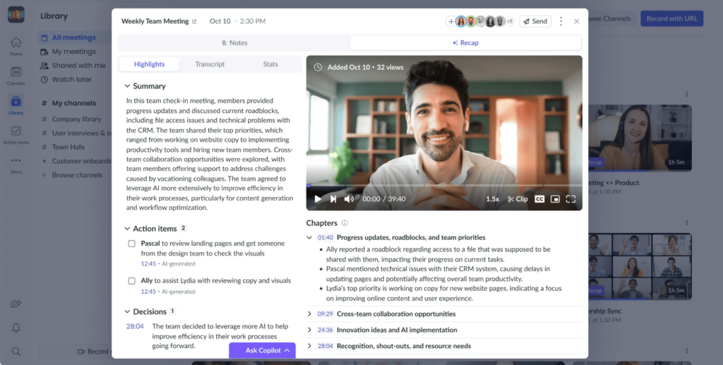 fellow ai app meetings