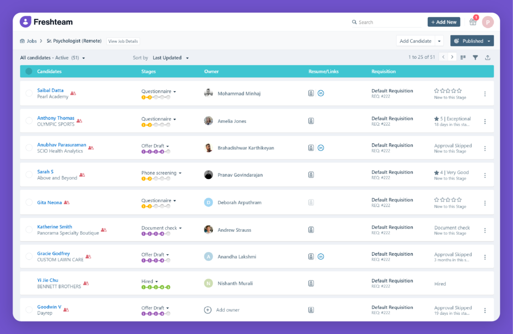 freshteam-ai app candidates