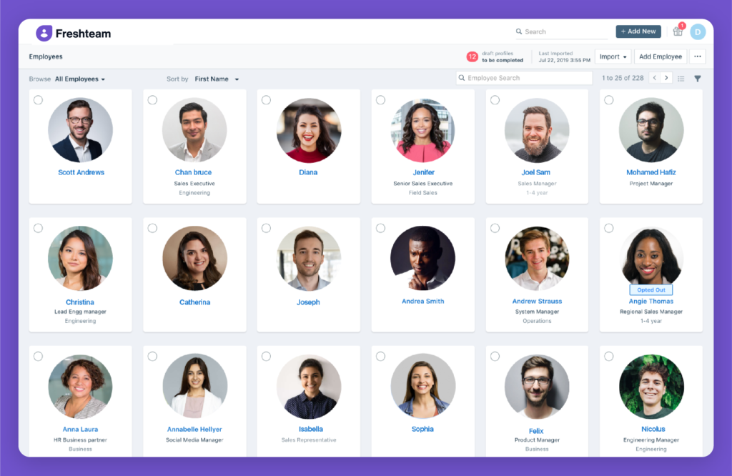 freshteam-ai app employee info system