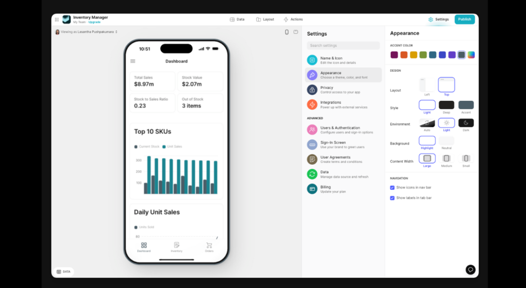 glide ai app settings