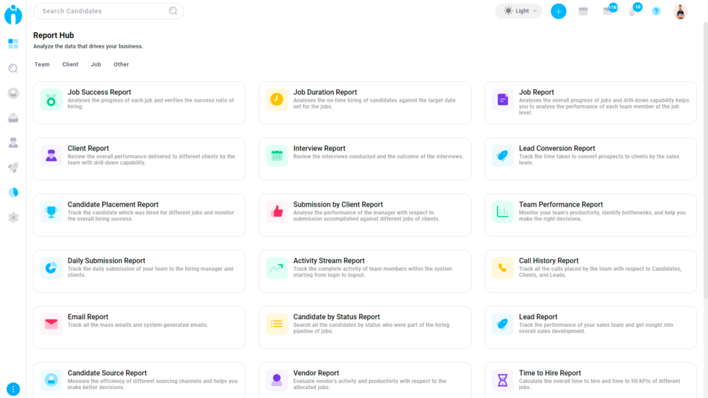 iSmartRecruit ai app ReportHub