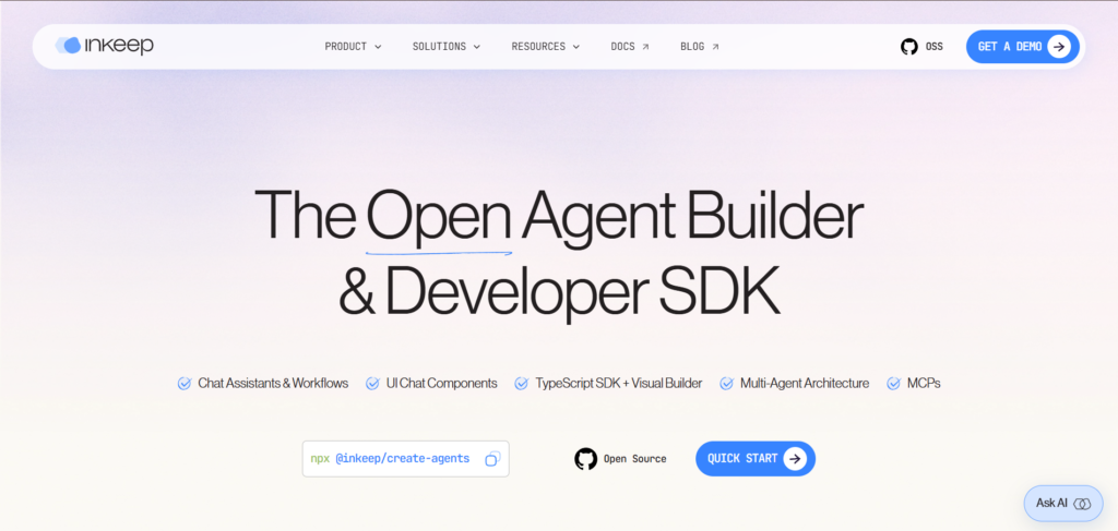 inkeep ai app developer sdk