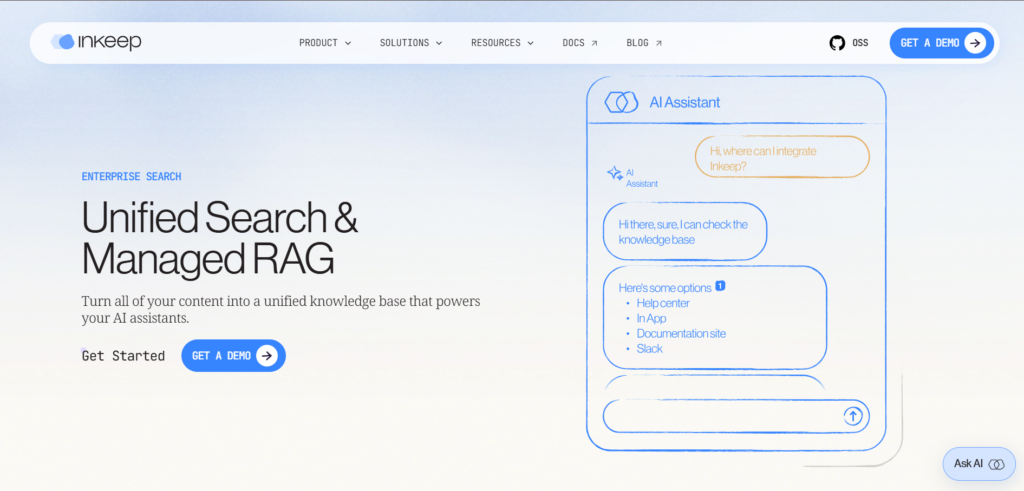 inkeep ai app knowledge base