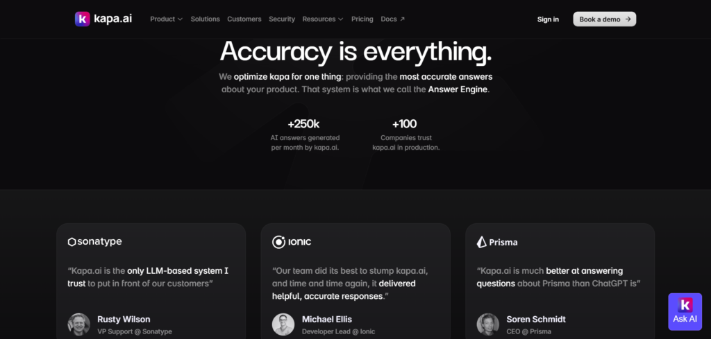 kapa ai app answering engine
