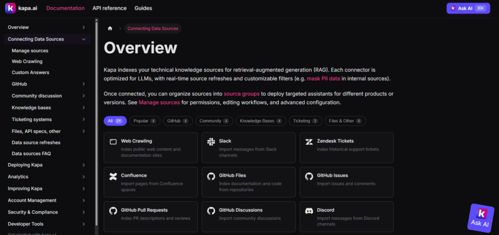 kapa ai app data sources