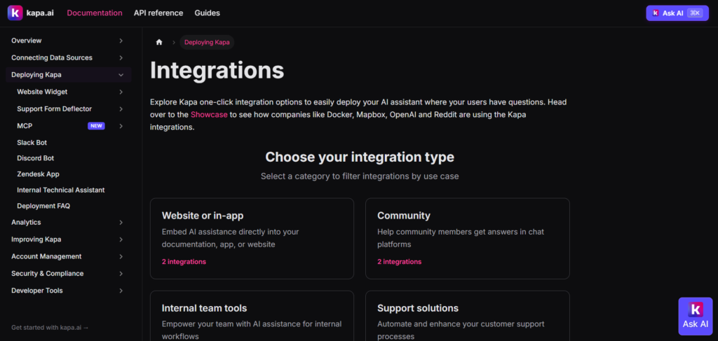kapa ai app integrations