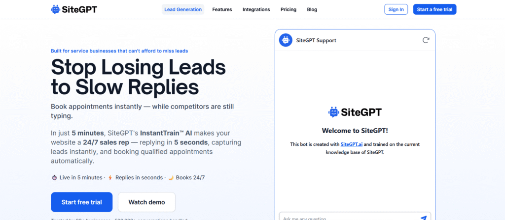 sitegpt-ai-app-lead-generation