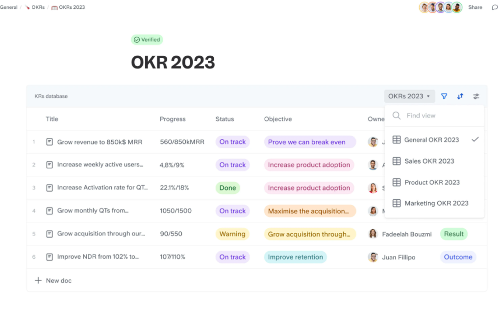 slite ai app organize team