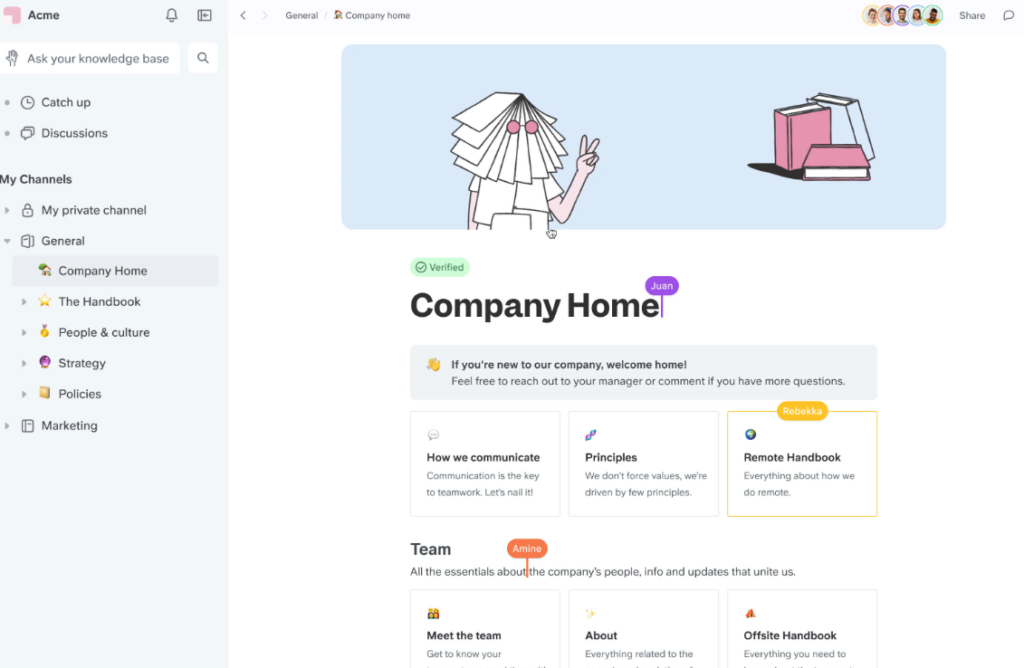 slite ai app seamless editor