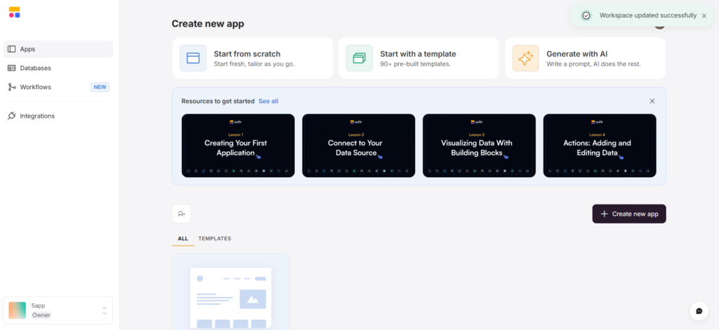 softr ai app dashboard