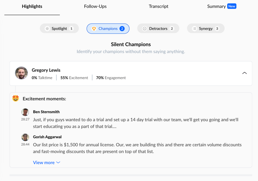 sybill-ai app Champion Detection