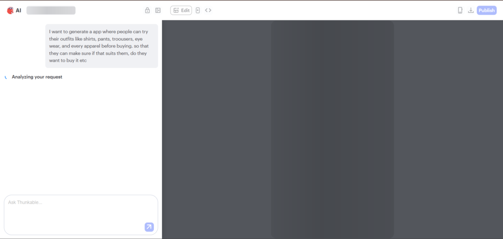 thunkable ai app building