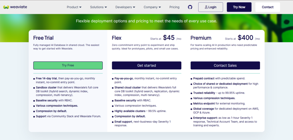 weaviate ai app Pricing