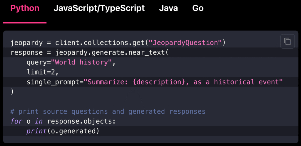 weaviate ai app-Retrieval-Augmented-Generation
