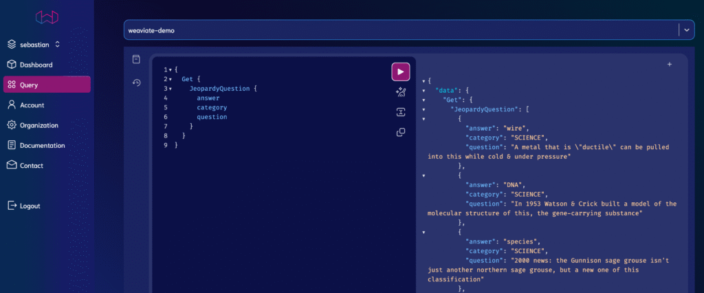 weaviate ai app-built-in-GraphQL-query-module