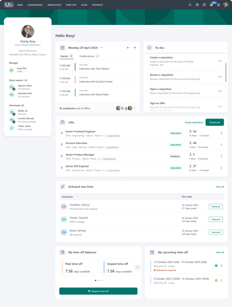 workable ai app dashboard