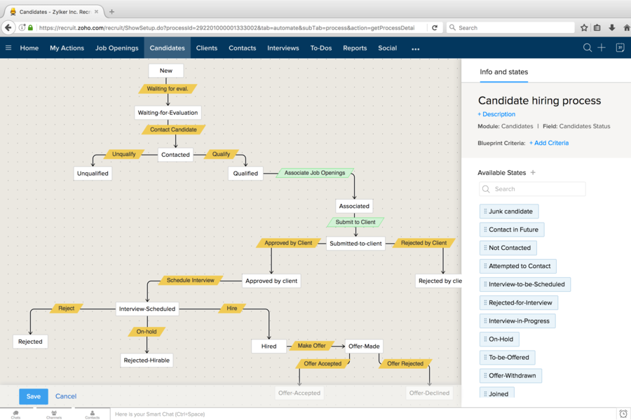 zoho-recruit ai app logo blueprint